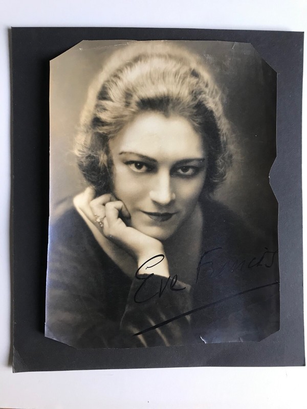 G294 Photo Originale ÃVe Francis Signed SignÃ© Actrice CinÃ©Ma