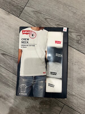 Levi's Men's 3/4/5 Pack Undershirts-Logo-Premium Cotton | Select Style & Size