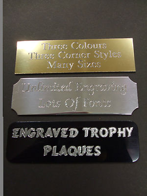 ENGRAVED TROPHY AWARD PLAQUE 70 x 16MM PLATE PICTURE FILMCELLS SELF ADHESIVE