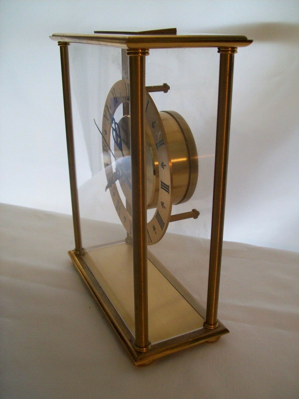Vintage Hamilton Electronic Mantel Clock Heavy Solid Brass LIC Swiss ATO 1973