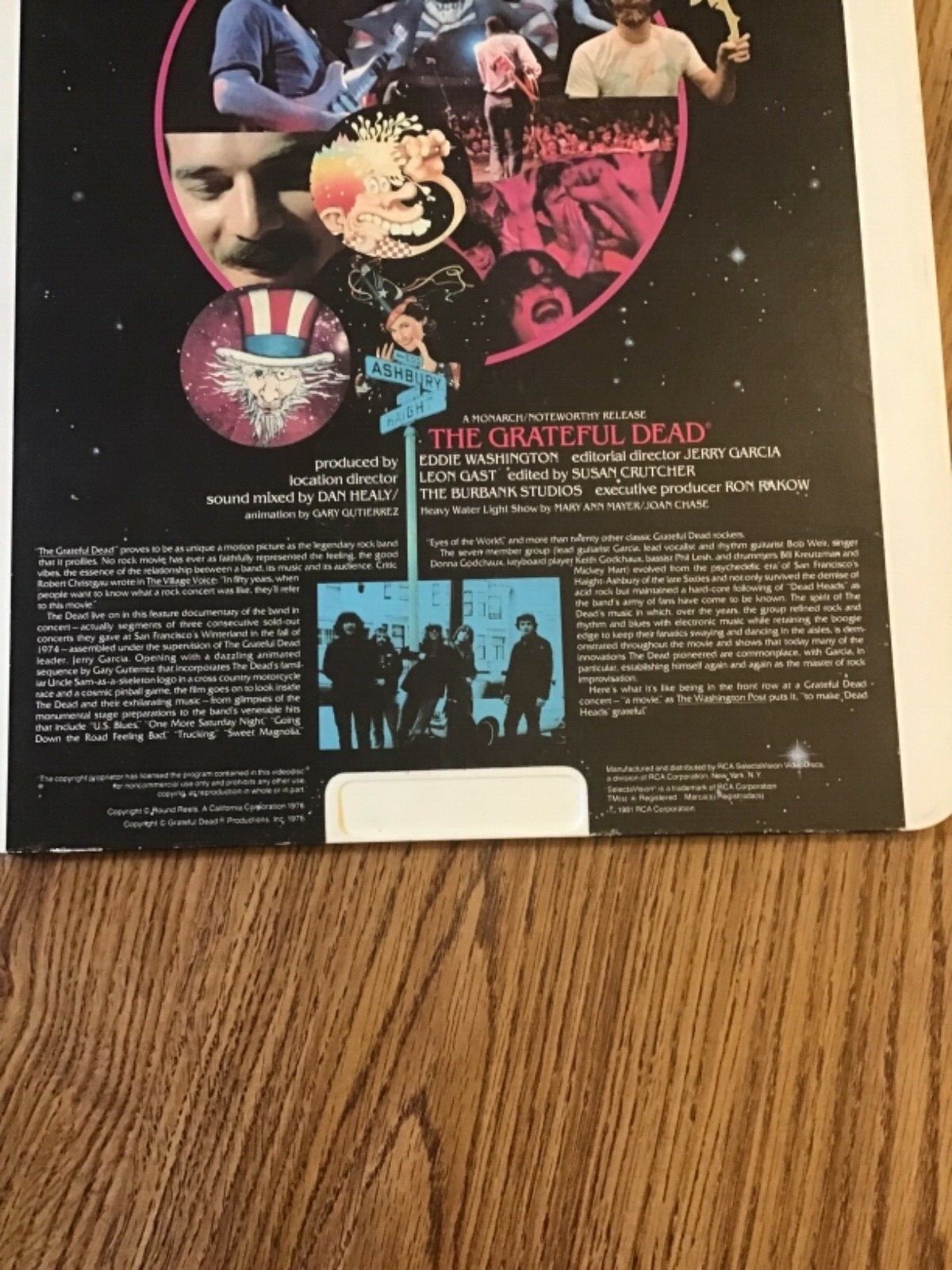 ‘The Grateful Dead’ 1981 CED videodisc, 2 hours 1974 Winterland concerts ex cond