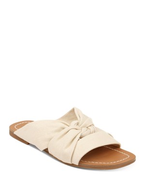 Женские бежевые сандалии SPLENDID с перекрученными деталями Alannis Square Toe Slip On Slide 6