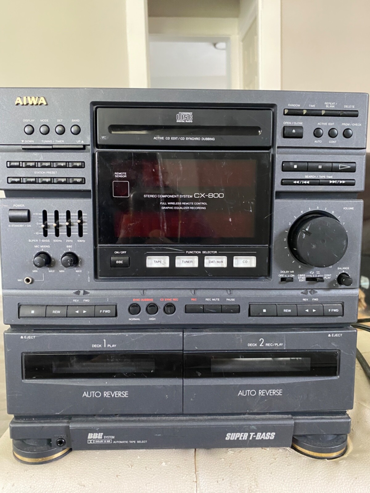Vintage Audio 1990 Aiwa CX-800 Super T-Bass stereo component