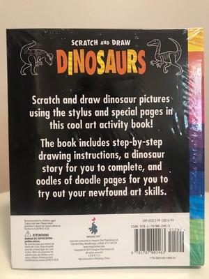 Scratch and Draw Dinosaurs, Hardcover 
