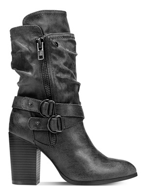 

CARLOS BY CARLOS SANTANA Женские черные многослойные ботинки на каблуке с ремешками, размер 6,5 м, Черный, F0094F1