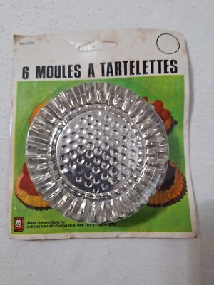 Vintage Kitchen King fluted tartelettes molds Made in Hong Kong 1979