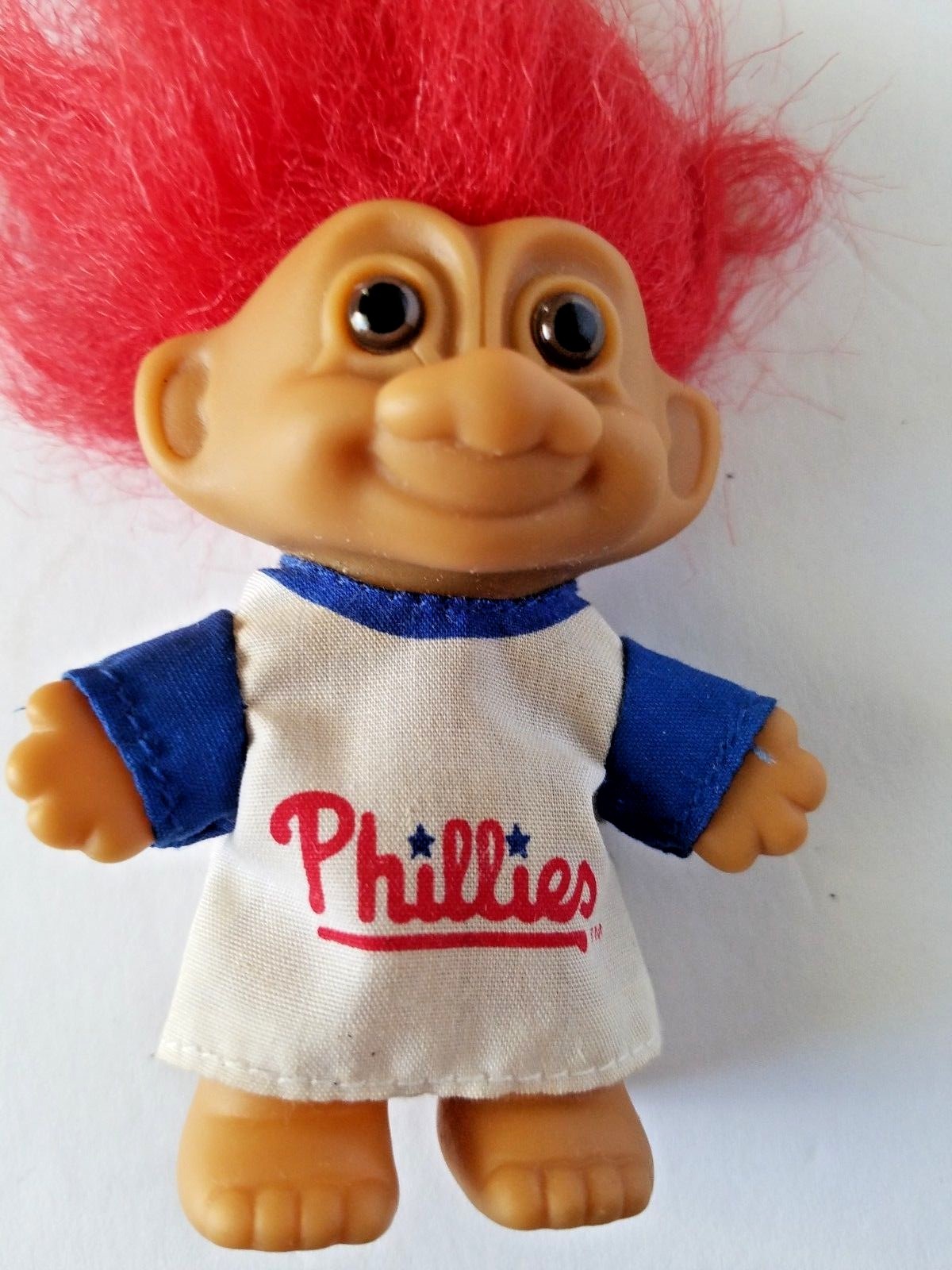 Phillies Troll Doll Good Luck Sports Doll Red Hair 3 inches RUSS Vintage