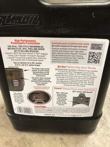 AMSOIL INTERCEPTOR Synthetic 2-Stroke Oil 1 Quart