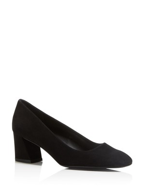 

STUART WEITZMAN Женские черные кожаные туфли без шнуровки Marymid с расклешенными подкладками, размер 6 м, Черный, MARYMID