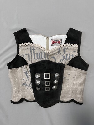 Stockerpoint Dirndl Tyrol Trachten Leather Corset Top sz 42