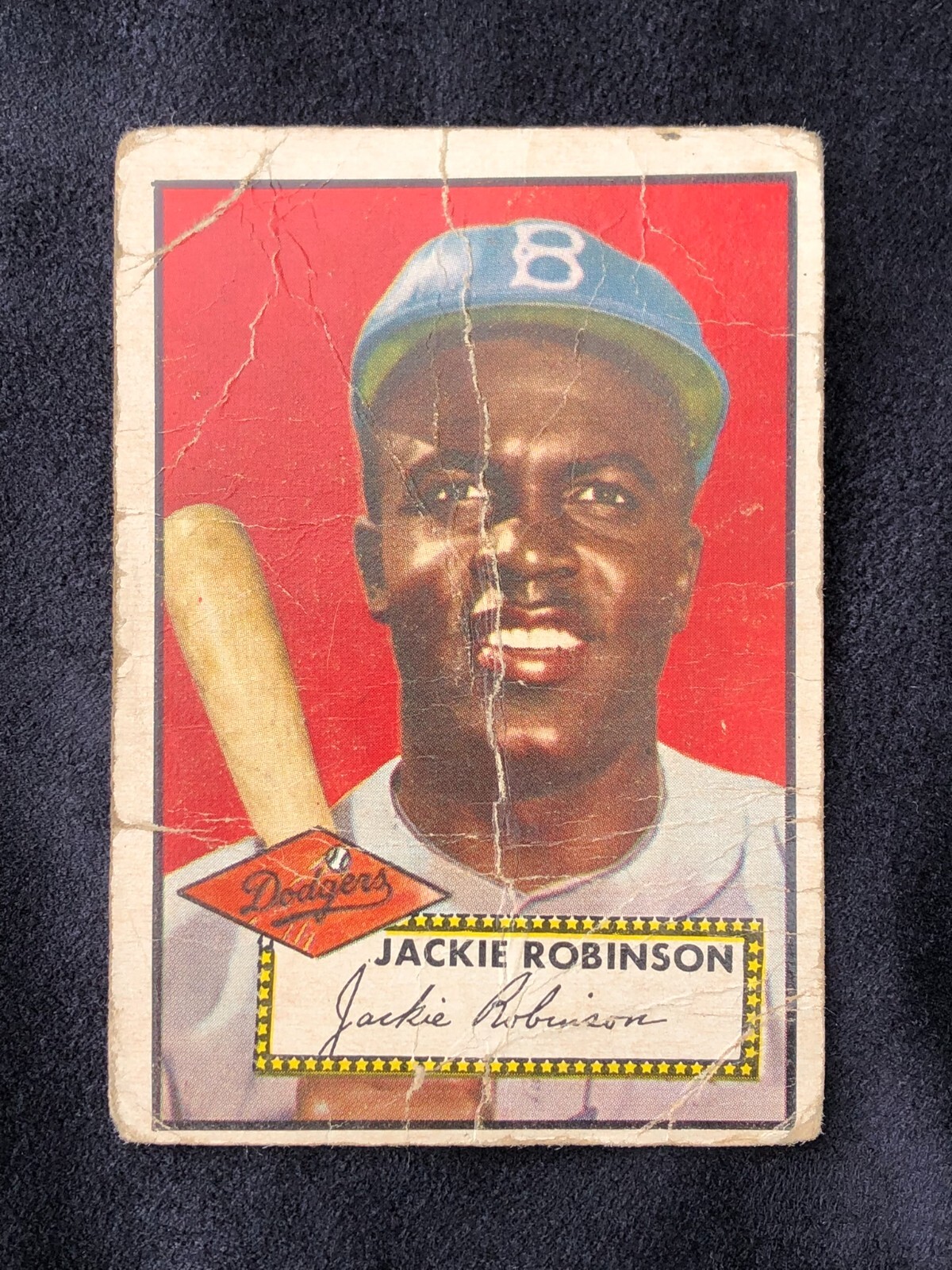 CARD 1952 TOPPS JACKIE ROBINSON #312 ROOKIE BROOKLYN DODGERS