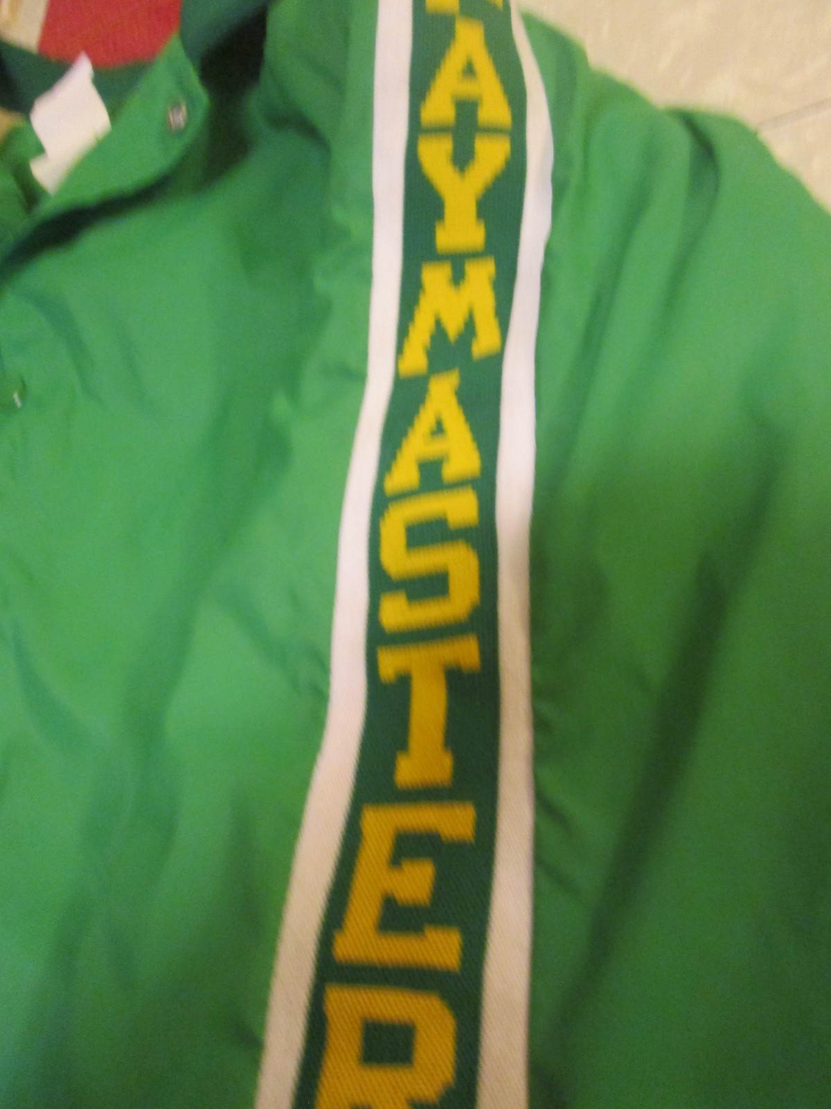 Vintage PAYMASTER Pioneer Seed Quilted Nylon Jacket Men's Large L Button Up