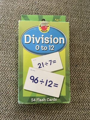 Brighter Child Division Flash Cards 0 To 12, 54 Cards For Ages 8 And Up