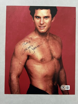 Gregory Harrison autographed signed 8x10 photo Beckett BAS COA Trapper John MD