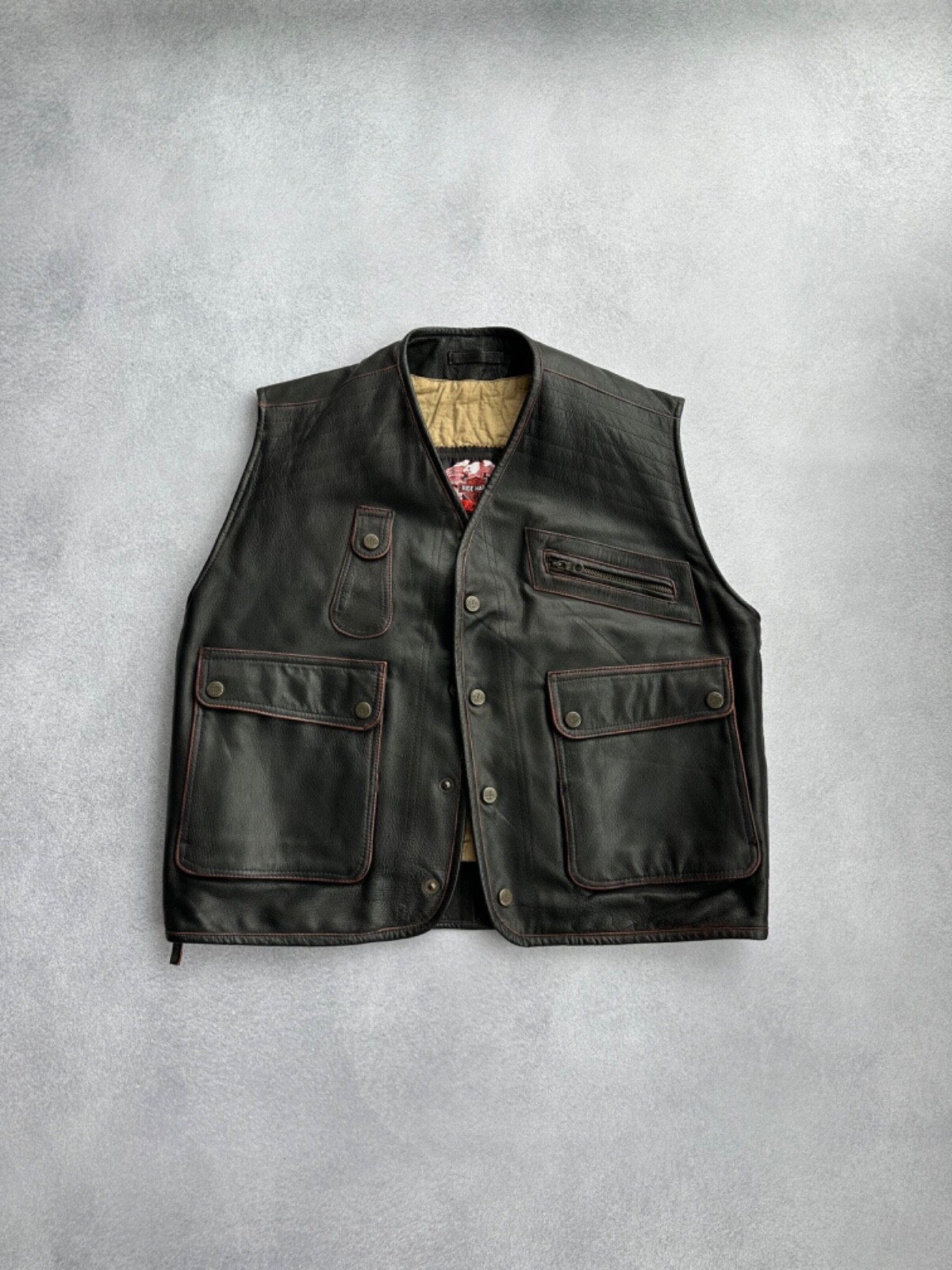 新品ameri RIDERS FAKE LEATHER VEST JACKET VTG Motorcycles Ride Hard by America Leather Vest | eBay