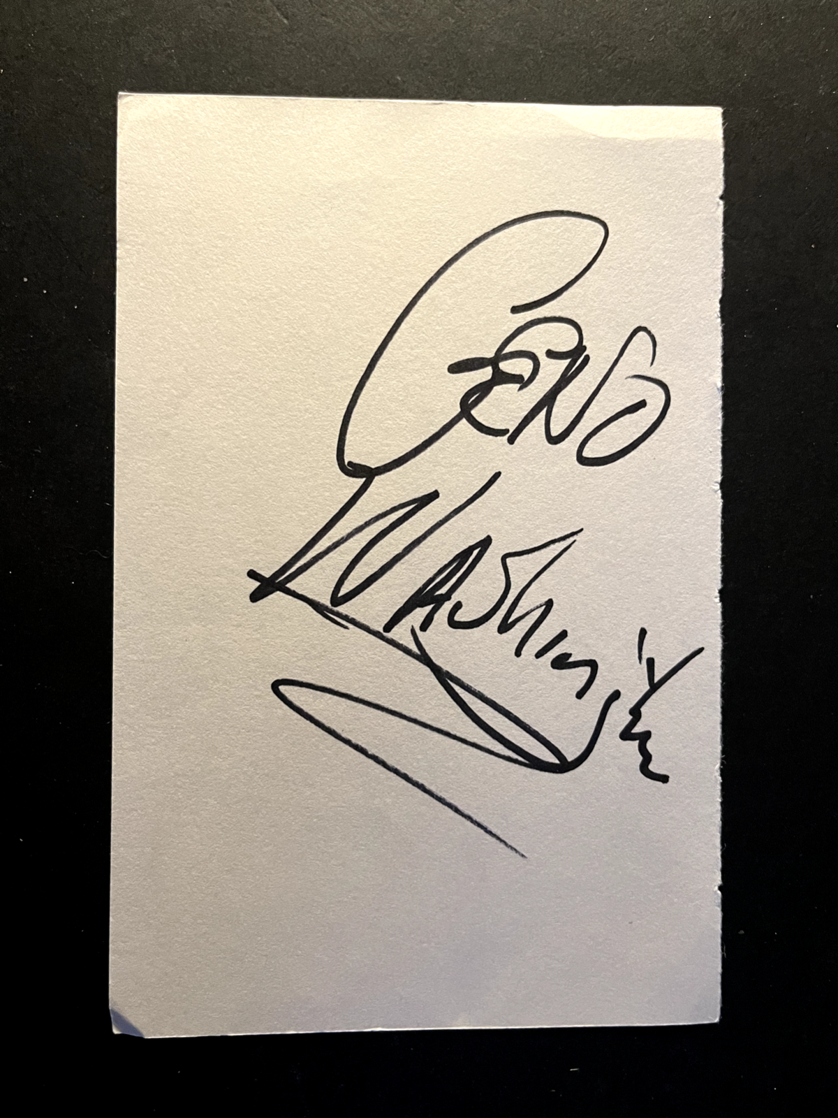 GENO WASHINGTON - AMERICAN R&B SINGER - SIGNED WHITE CARD