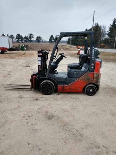 NICE! 2008 TOYOTA 4000 LB LPG FORKLIFT 4,000 LB 7FGCU20 SIDE SHIFT