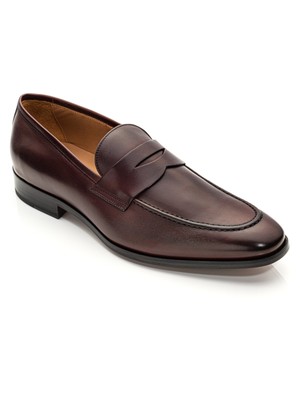 

TO BOOT NEW YORK Мужские темно-бордовые кожаные лоферы без шнурков Tesoro, Maroon, 3721M