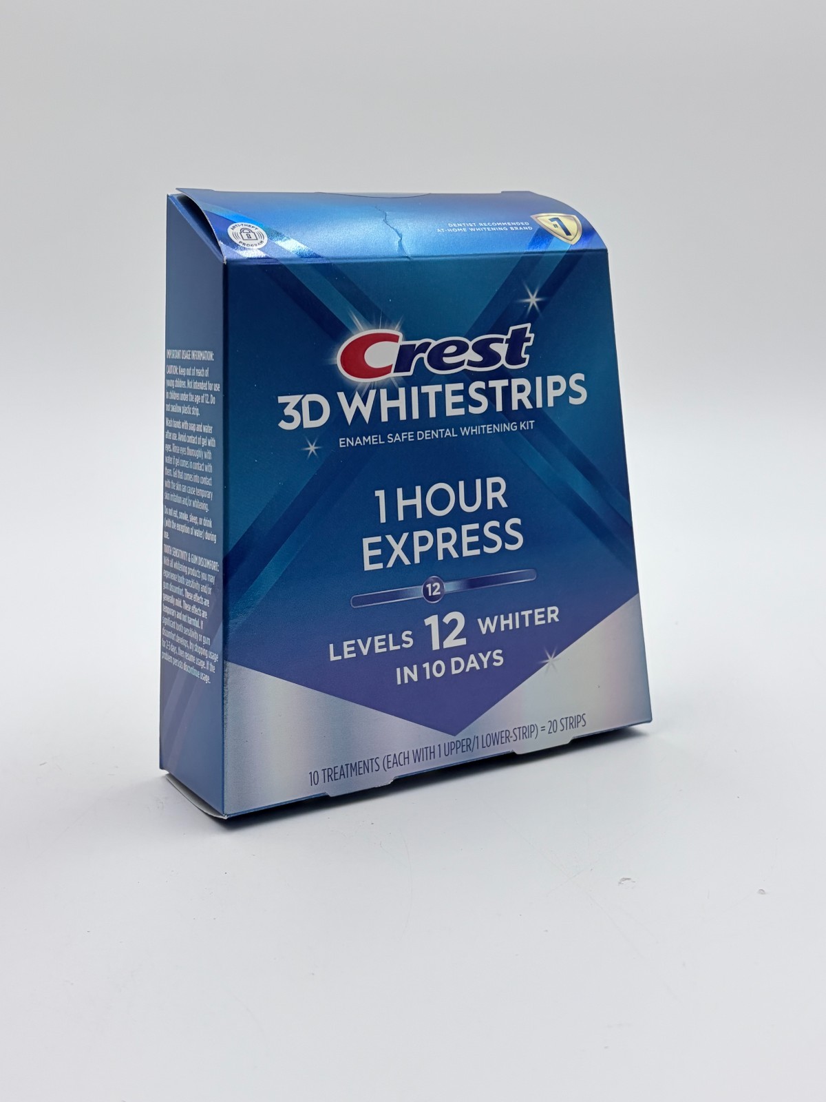 Crest 3D Whitestrips 1 Hour Express Dental Whitening Kit - 20 Count Free Ship