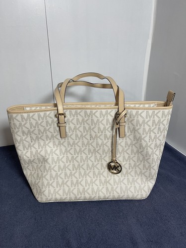 Michael Kors Handbag/totebag great style, tan and cream MK
