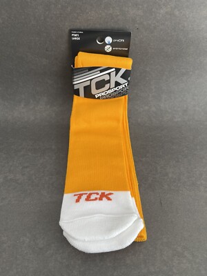 TCK Prosport Performance Tube Socks Gold (LARGE) Soccer Football Team Color