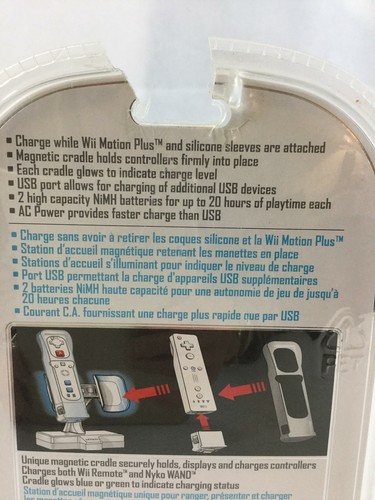 Wii Nyko Charge Base Controllers New Nintendo Remote Motion Plus Sealed Package