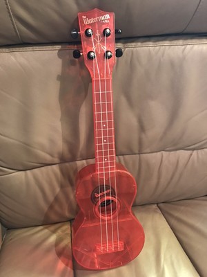 Kala KA-SWF-PK Waterman Soprano Ukulele - Fluorescent Pink w/Bag