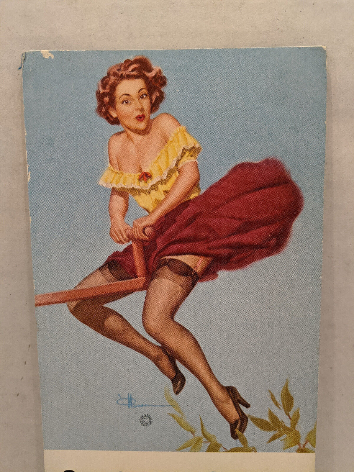 Vintage 1952 Pin Up Girl Advertising Blotter Card by Brown & Bigelow~