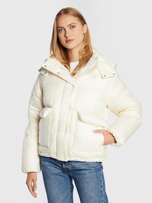 

Levis Wmns Luna Core Puffer Короткая куртка Женское сахарный swizzle/белый, Бежевый, Levi's Wmns Luna Core Puffer Short Jacket