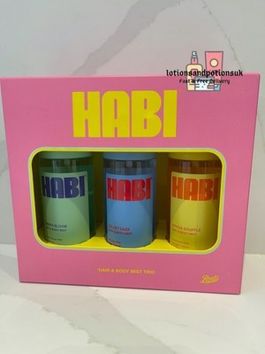 HABI By Boots Hair & Body Mist Trio Ladies Christmas Gift Set