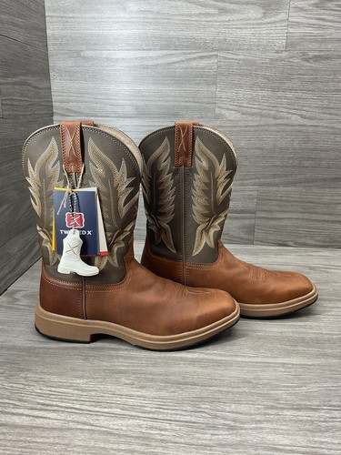 Twisted X Western Boots Mens Leather Tawny Brown Olive MUL0002 Sz