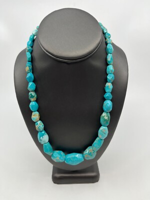 Jay King Mine Finds Chunky Turquoise Necklace .925 20 -23'' NIB 493-282