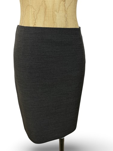 PRADA Italy Charcoal Gray Virgin Wool Short Skirt 38 Small US