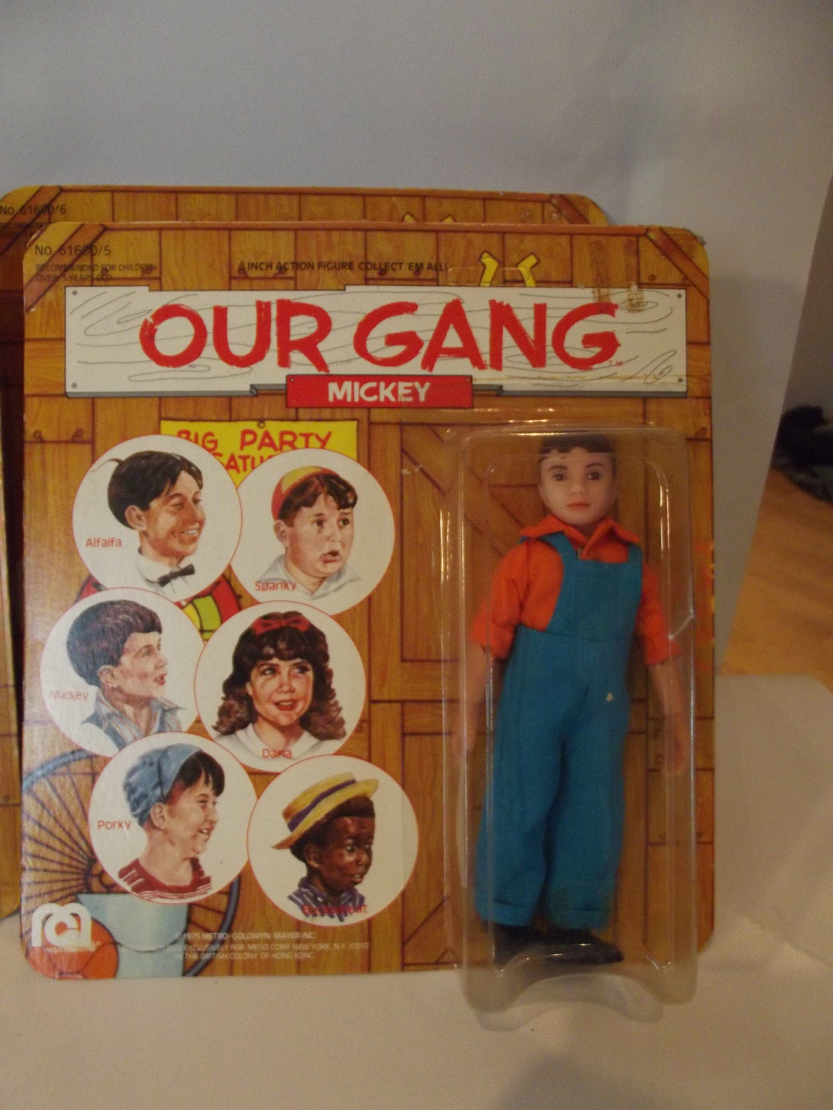 Vintage Mego Little Rascals Set of 6 Figures on Sealed Unpunched Cards 1976