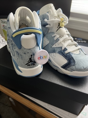 Air Jordan AJ6 Retro GS Acid Wash Denim Shoes DM9045-100 | eBay