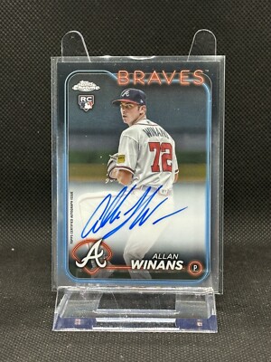 2024 TOPPS CHROME RC ALLAN WINANS ON CARD AUTO #RA-AWS ATLANTA BRAVES