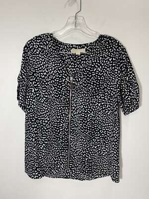 Michael kors zip front blouse deals