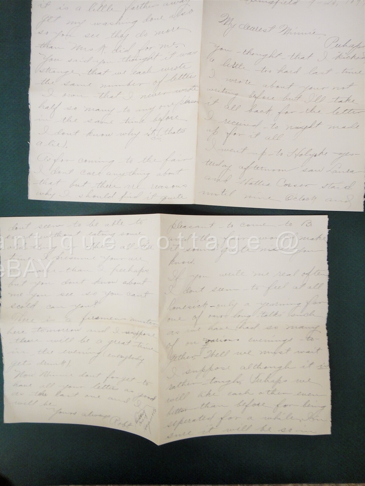1899 antique LOT 17 LETTERS love MINNIE SCOTT brattleboro vt ROBERT SHELLEY mass
