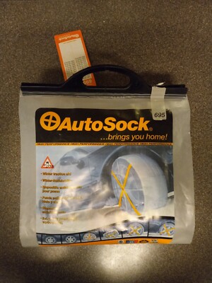 AutoSock 695 Snow and Ice Tire Sock, & great for Zero Clearance Vehicles, 1 Pair