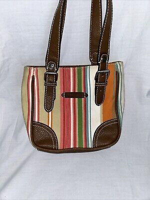 Caribbean Joe Women s Purse Handbag Adjustable Double Straps Colorful Stripes!!!
