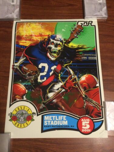 GUNS N ROSES METLIFE STADIUM NJ NY GIANTS EVENT POSTER 8/5/21 ONLY 250 MADE WOW!