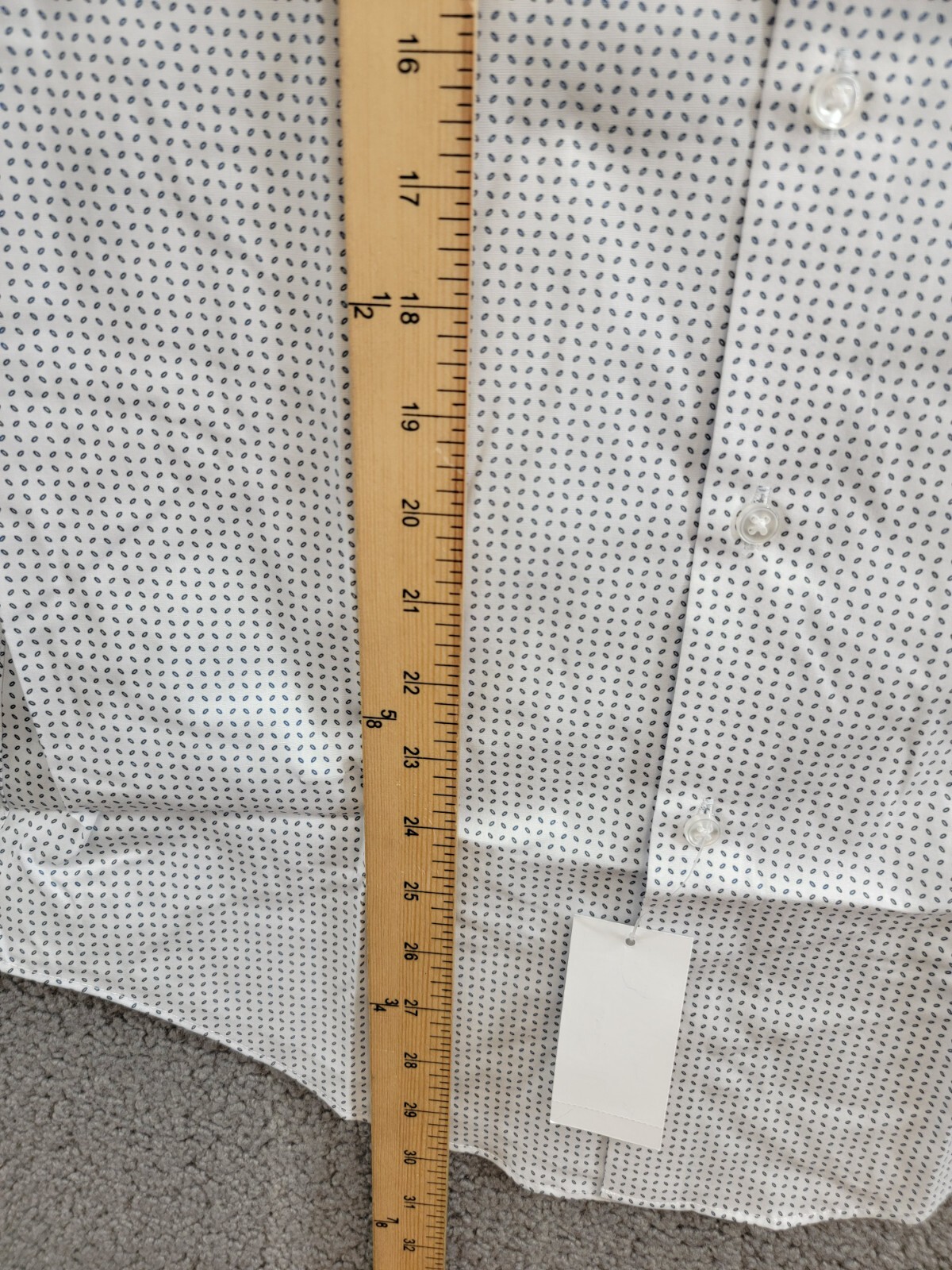 Calvin Klein Steel Plus Slim Fit Stretch Dress Shirt Men's 14.5 32-33 White/Blue - Picture 8 of 16
