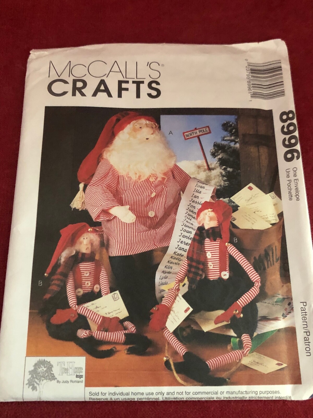 💐 McCALL'S #8996 - CUTE CHECKING IT TWICE - 18