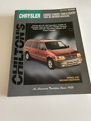 Chilton 8155 Chrysler Caravan Voager Town Country 1984-95 Repair Manual Auto Van