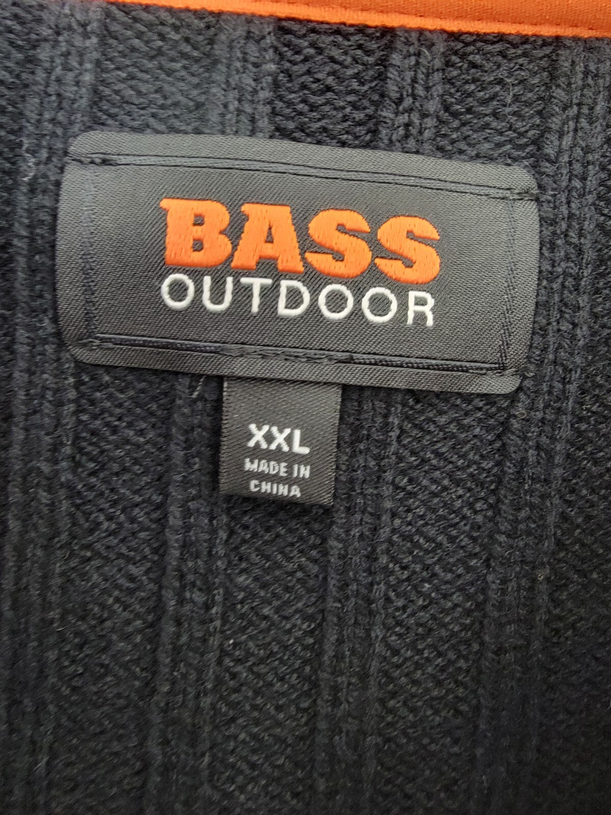 BASS OUTDOOR Mixed Media Zip-Front Hooded Sweater Jacket Men's XXL Black Beauty - Picture 10 of 17