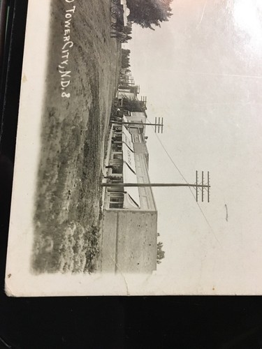vintage postcard Circa Early 1900s Street Scene Broadway South Tower City ND