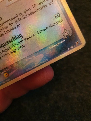 Holo Pokemon Team Aquas Tohaido 595 2005 Karte EX Team Magma vs Team Aqua rare