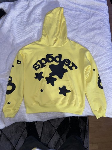 Yellow & black Sp5der hoodie | eBay