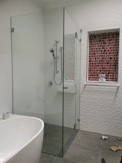 outdoor rustic shower