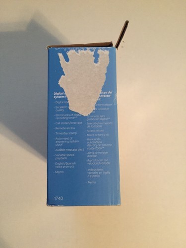 AT&T 1740 Digital Answering Machine System 60 Minutes Recording Time/Date Stamp